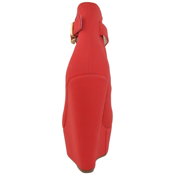 Women Platform Wedge Shoe Ankle Strap Buckle EVA72 - Picture 3 of 4